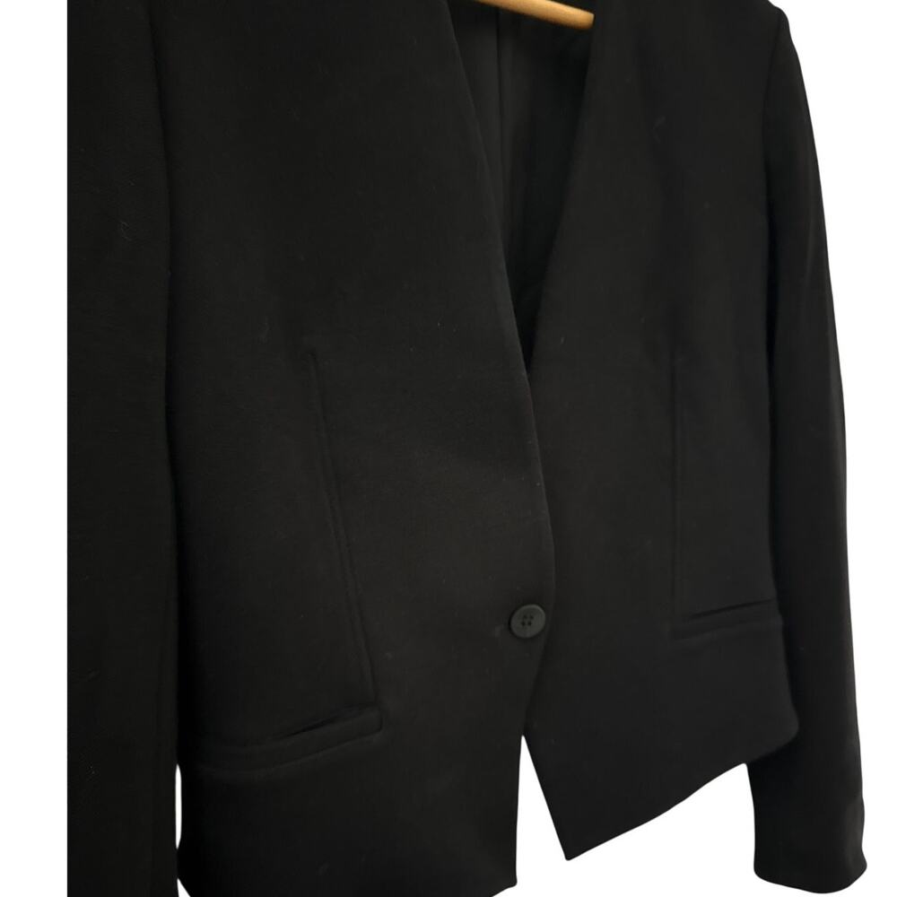 HELMUT by Helmut Single Button Cropped Blazer Jet Black Size‎ Small - Picture 5 of 12